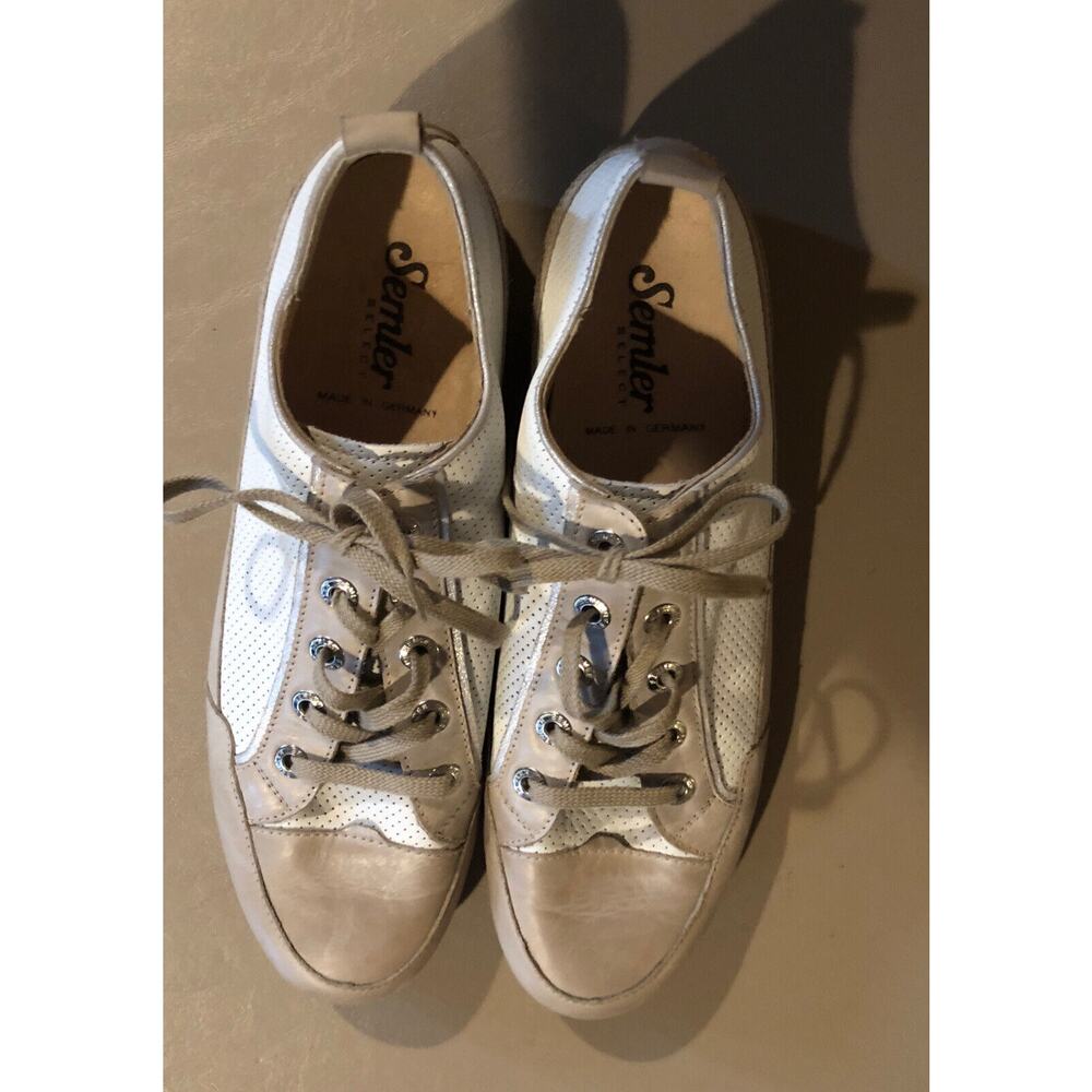 Semler- Women’s Beige and Ecru Leather Sneakers US Size 9 EXCELLENT CONDITION